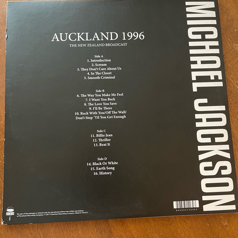 Michael Jackson Auckland 1996 Vinyl Record - Picture 2 of 2